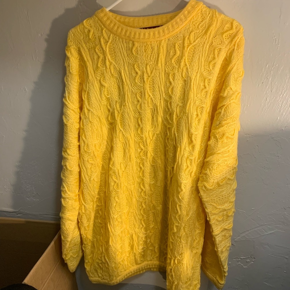 COOGI Vibrant Yellow Knit Sweater